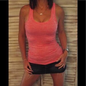 Two Tone Racerback Summer Yoga Tank Top Pink